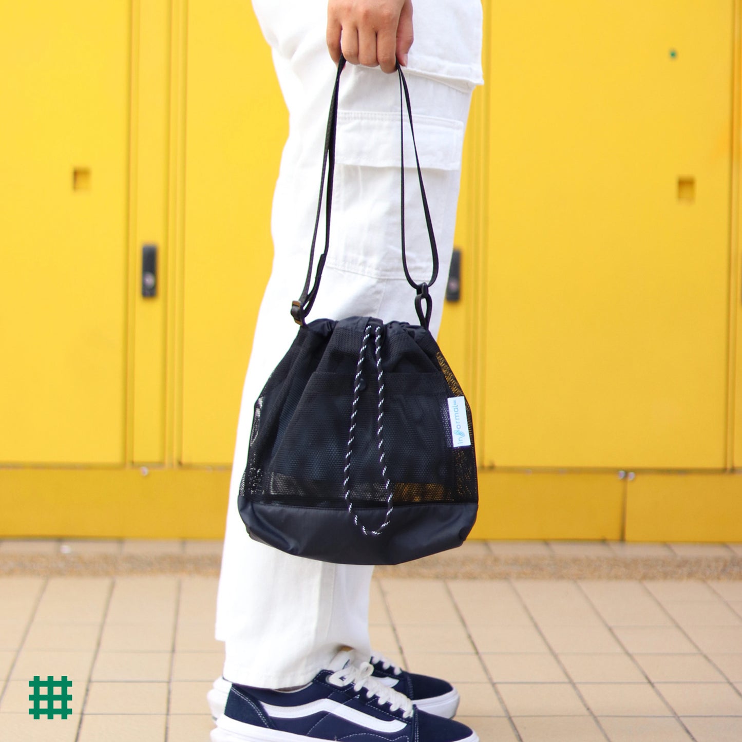 (Standard) Drawsting #Mesh - BLACK