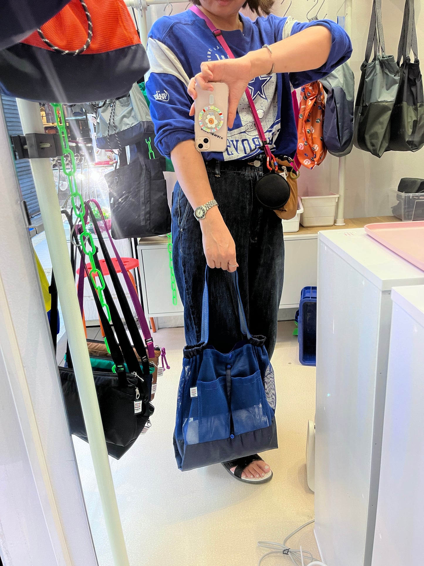 (M size) #Mesh Shopper - BLUE