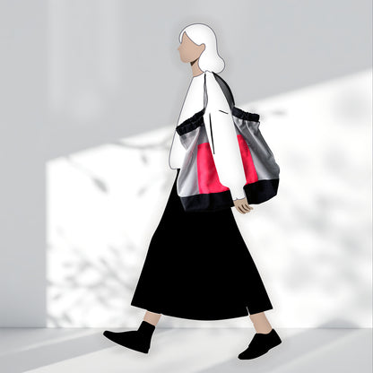 (L size) #Mesh Shopper - iVORY+Pop